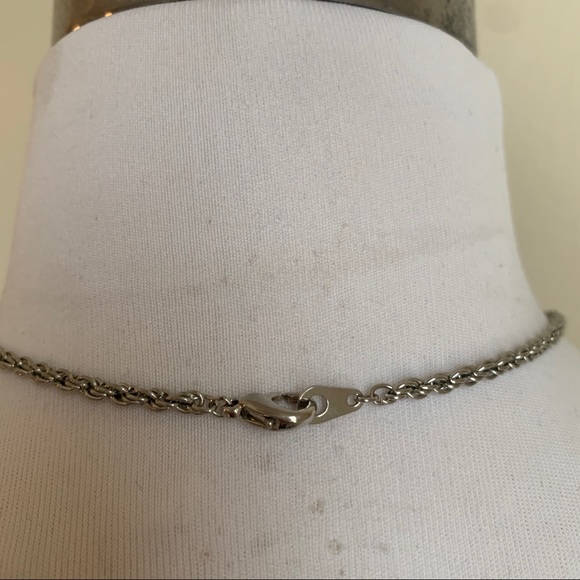 Silver plated cross with pink stone - Picture 3 of 5